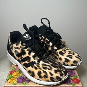 Adidas Flux Sneakers in Leopard Print